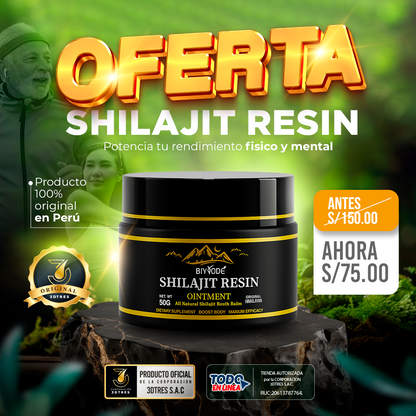 SHILAJIT RESIN 3DTRES™ Original – 100% Puro y Natural